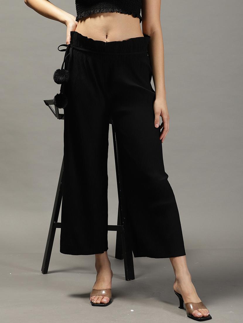 black solid trouser - 19295315 -  Standard Image - 1