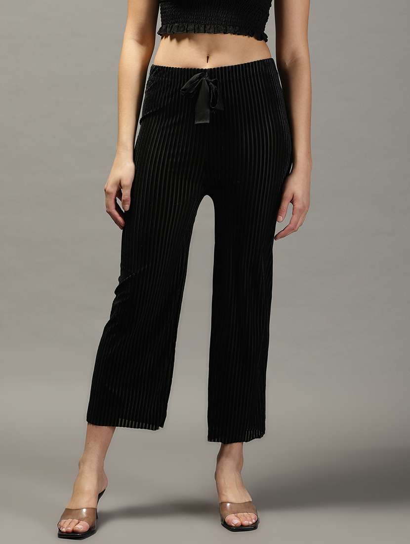 black solid trouser