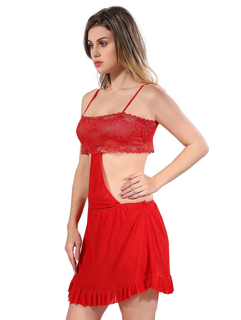 red net babydoll nightdress - 19295364 -  Standard Image - 1