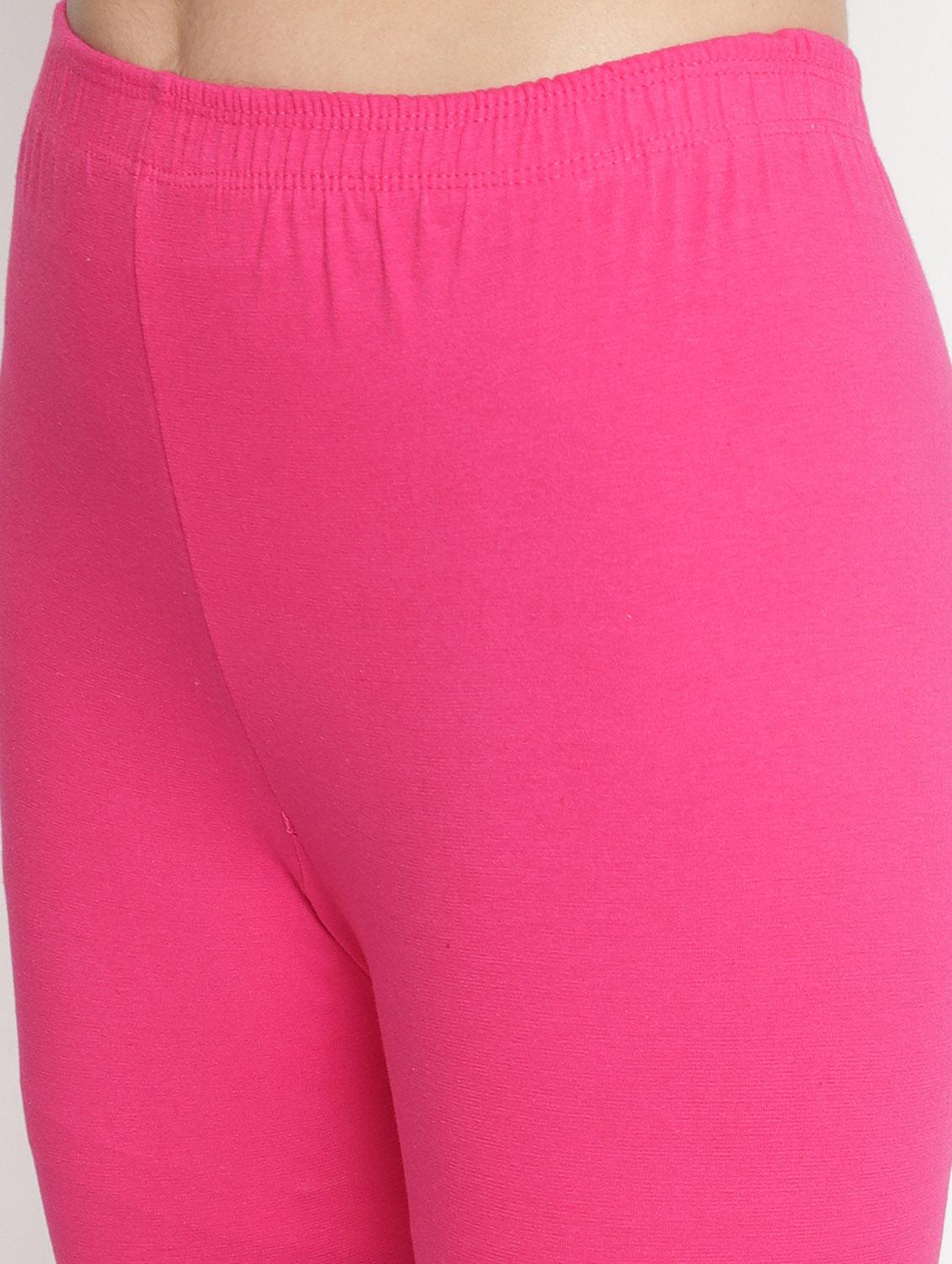 pink solid leggings capri - 19295516 - Standard Image - 4