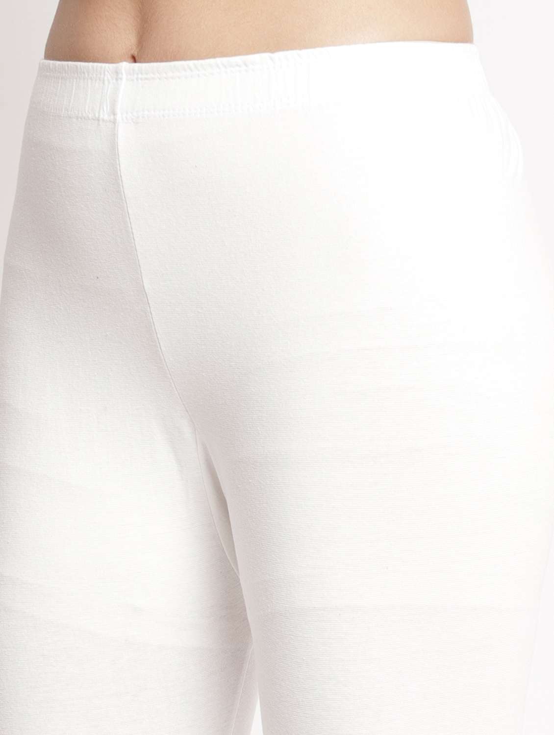 white solid leggings capri - 19295521 - Standard Image - 4