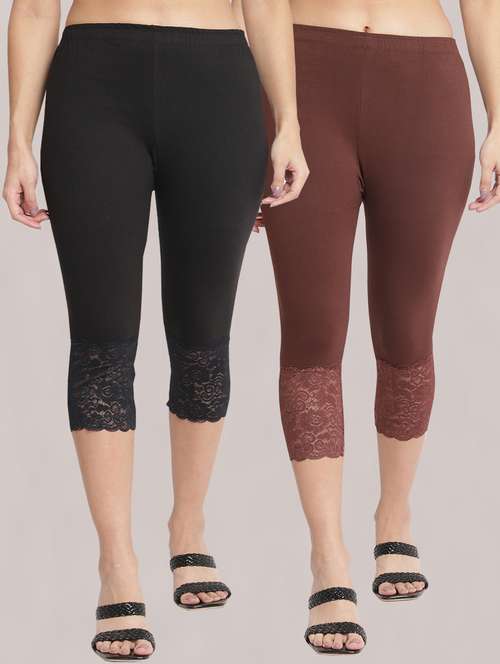 pack of 2 solid leggings capri - 19295529 -  Standard Image - 0