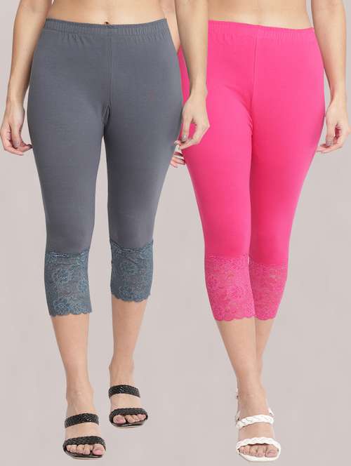 pack of 2 solid leggings capri - 19295546 -  Standard Image - 0