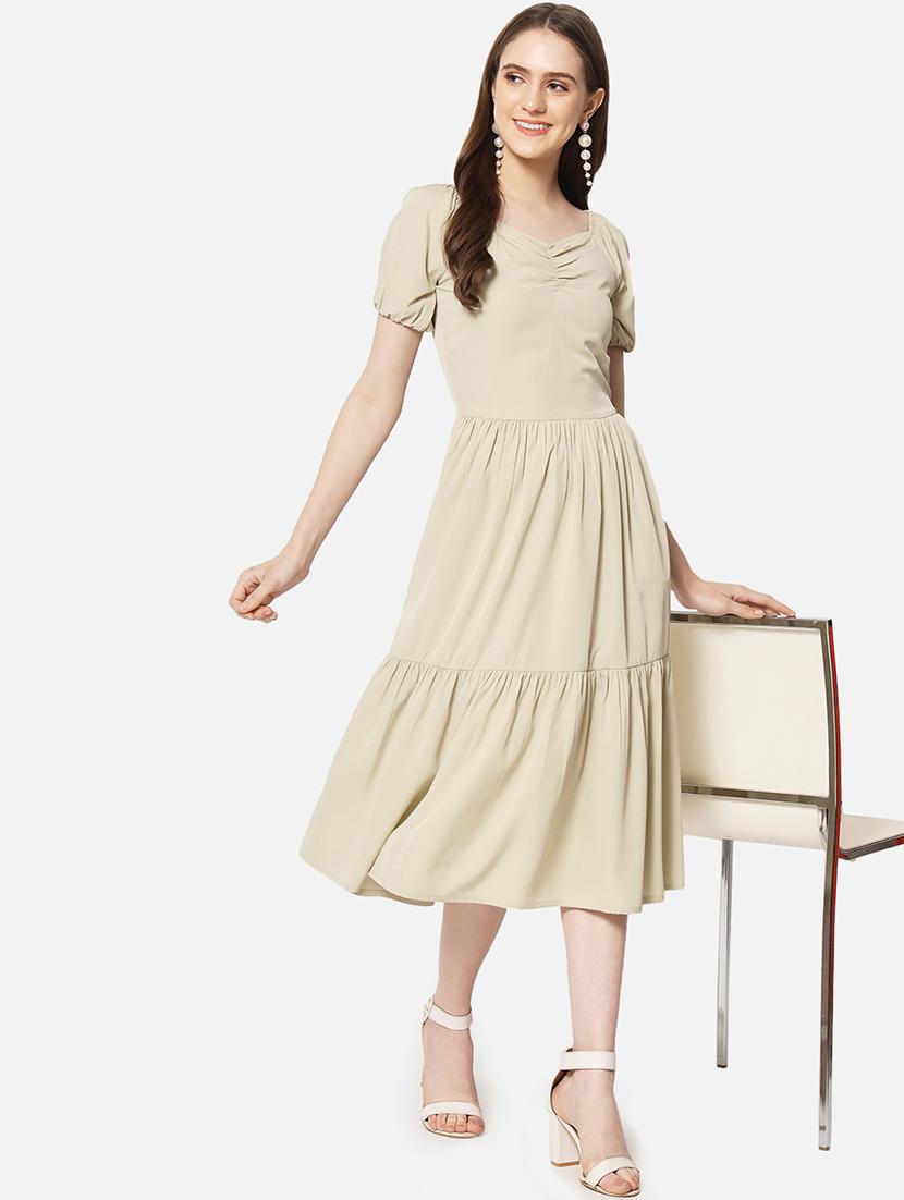 women's solid tiered dress - 19296306 - Standard Image - 4