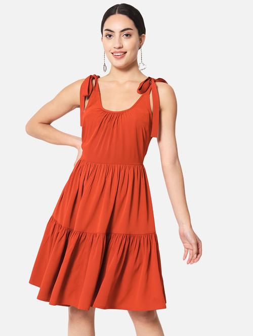 women's solid tiered dress - 19296308 - Standard Image - 0