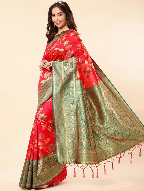 women's banarasi saree with blouse - 19297308 -  Standard Image - 0