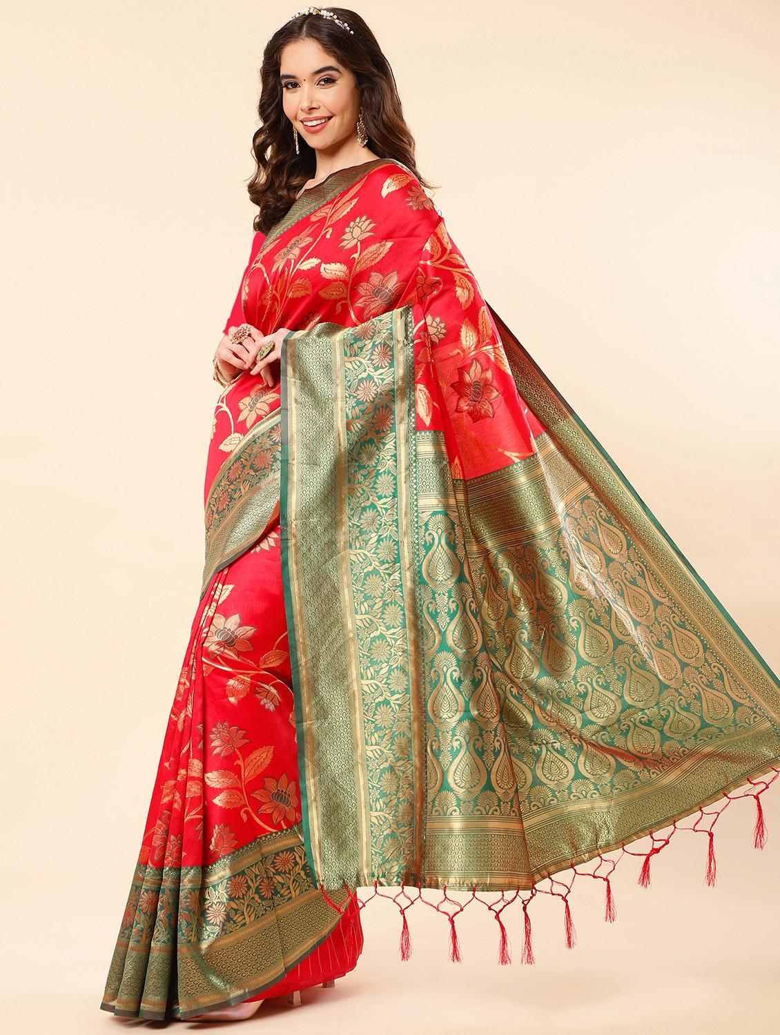women's banarasi saree with blouse - 19297308 -  Zoom Image - 0