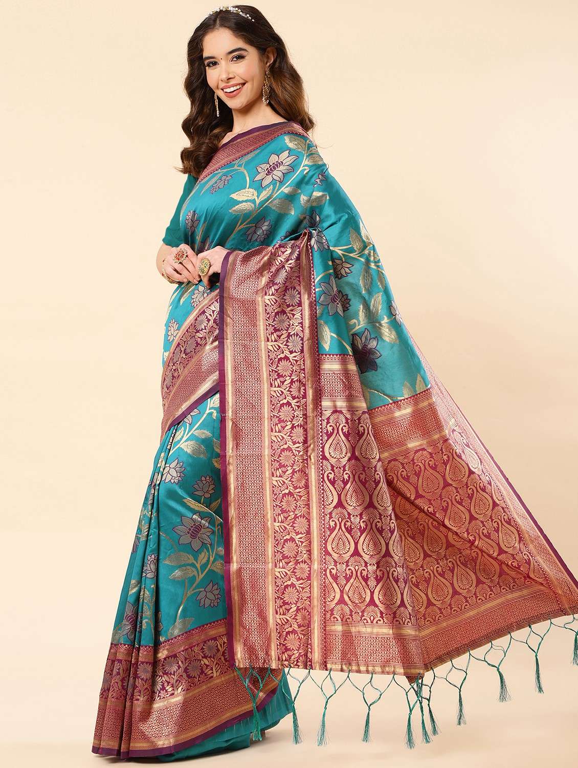 women's banarasi saree with blouse