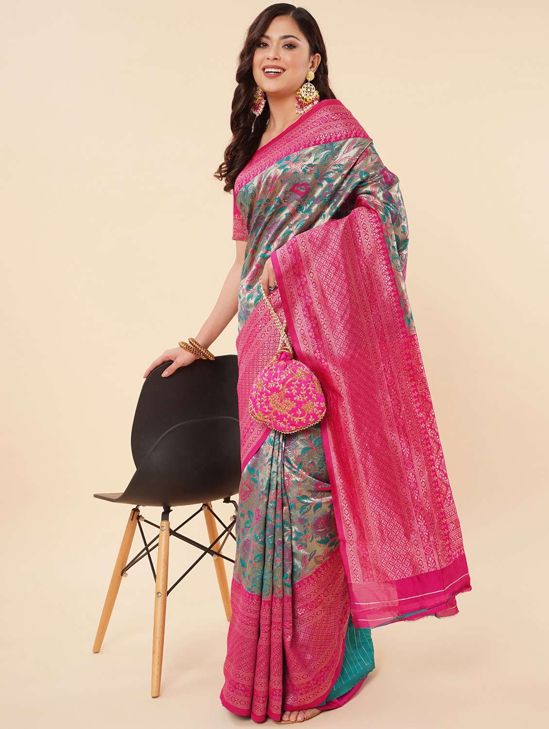 women's banarasi saree with blouse