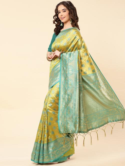 women's banarasi saree with blouse - 19297353 - Standard Image - 0