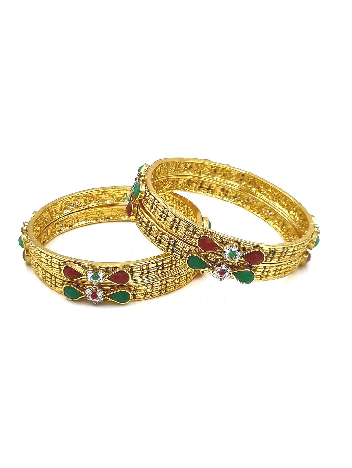 gold plated bangle set - 19297836 -  Standard Image - 1