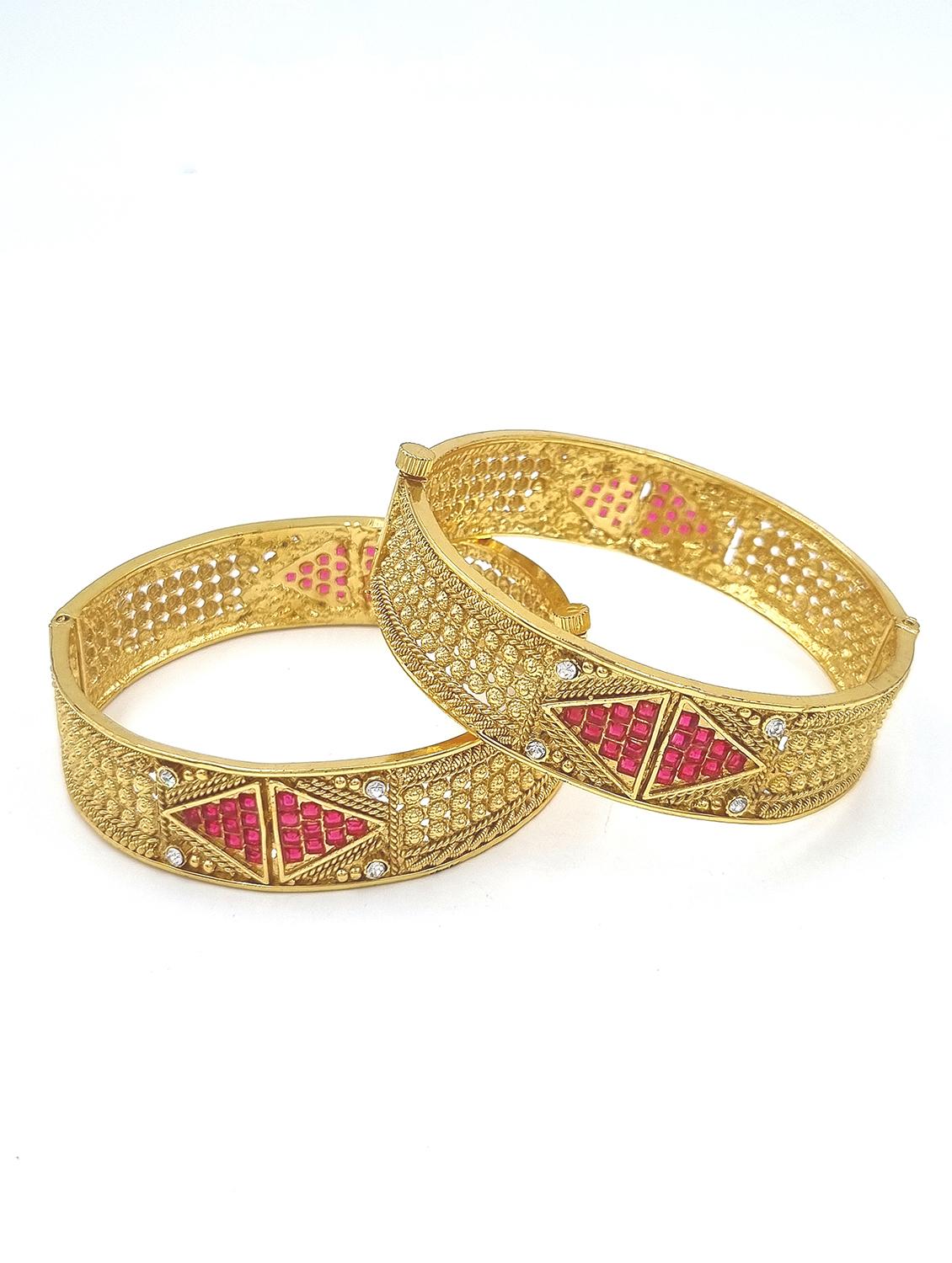 gold plated bangle set - 19297923 -  Standard Image - 1