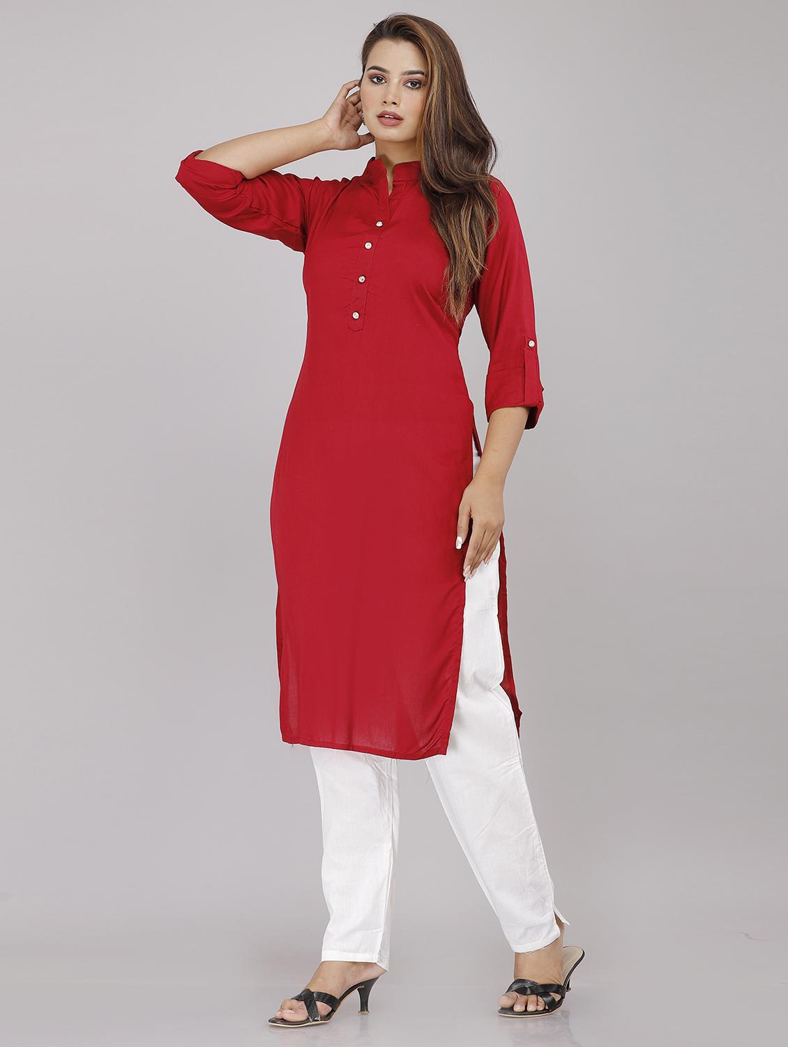 women's straight kurta - 19298013 -  Standard Image - 1