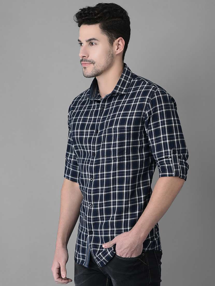 blue cotton casual shirt - 19298162 -  Standard Image - 1