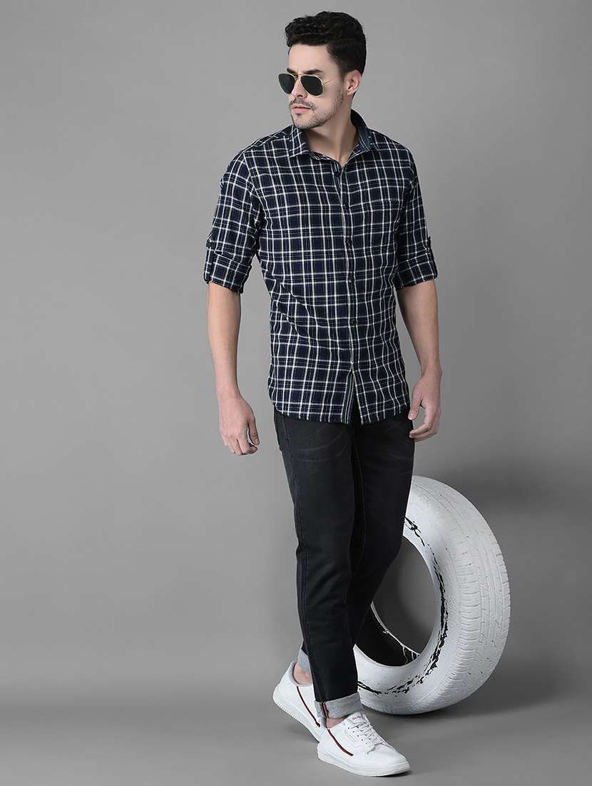 blue cotton casual shirt - 19298162 - Standard Image - 4