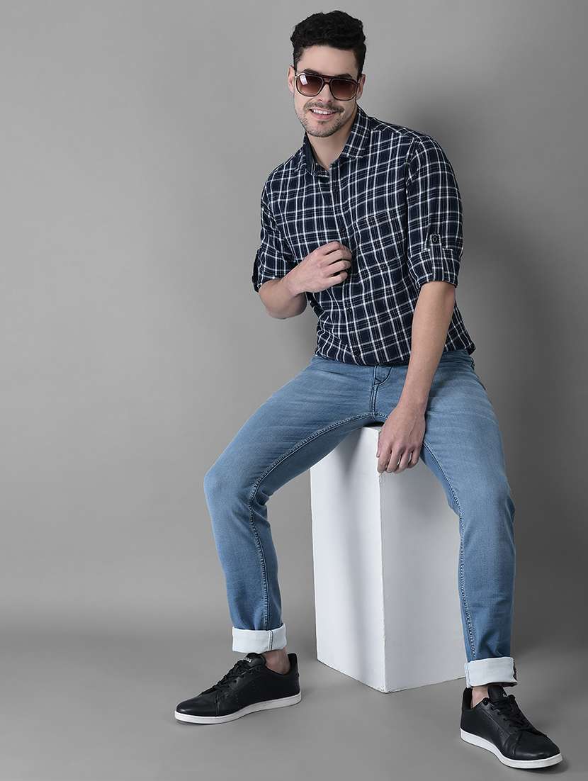 mens checks casual shirt - 19298163 - Standard Image - 4