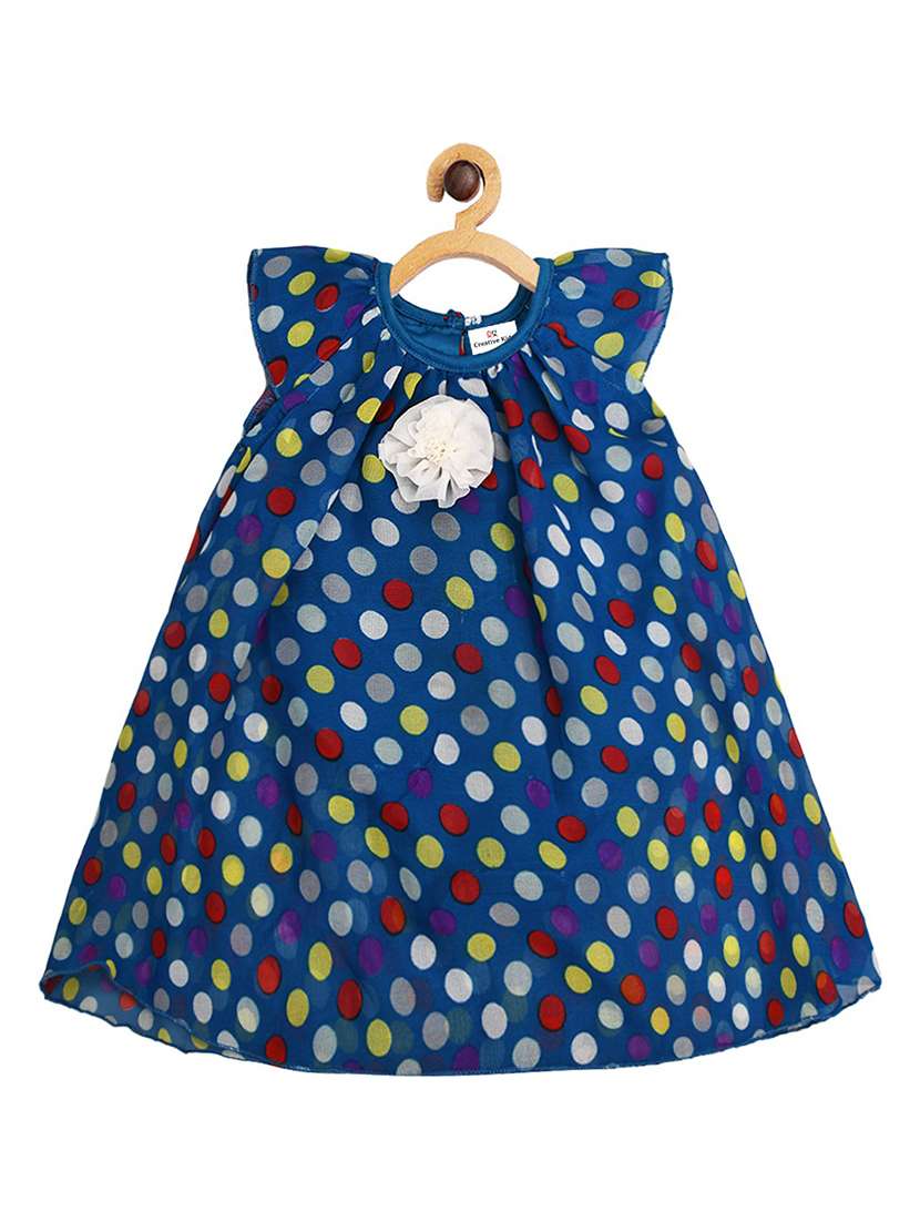 girls round neck sleeveless frock