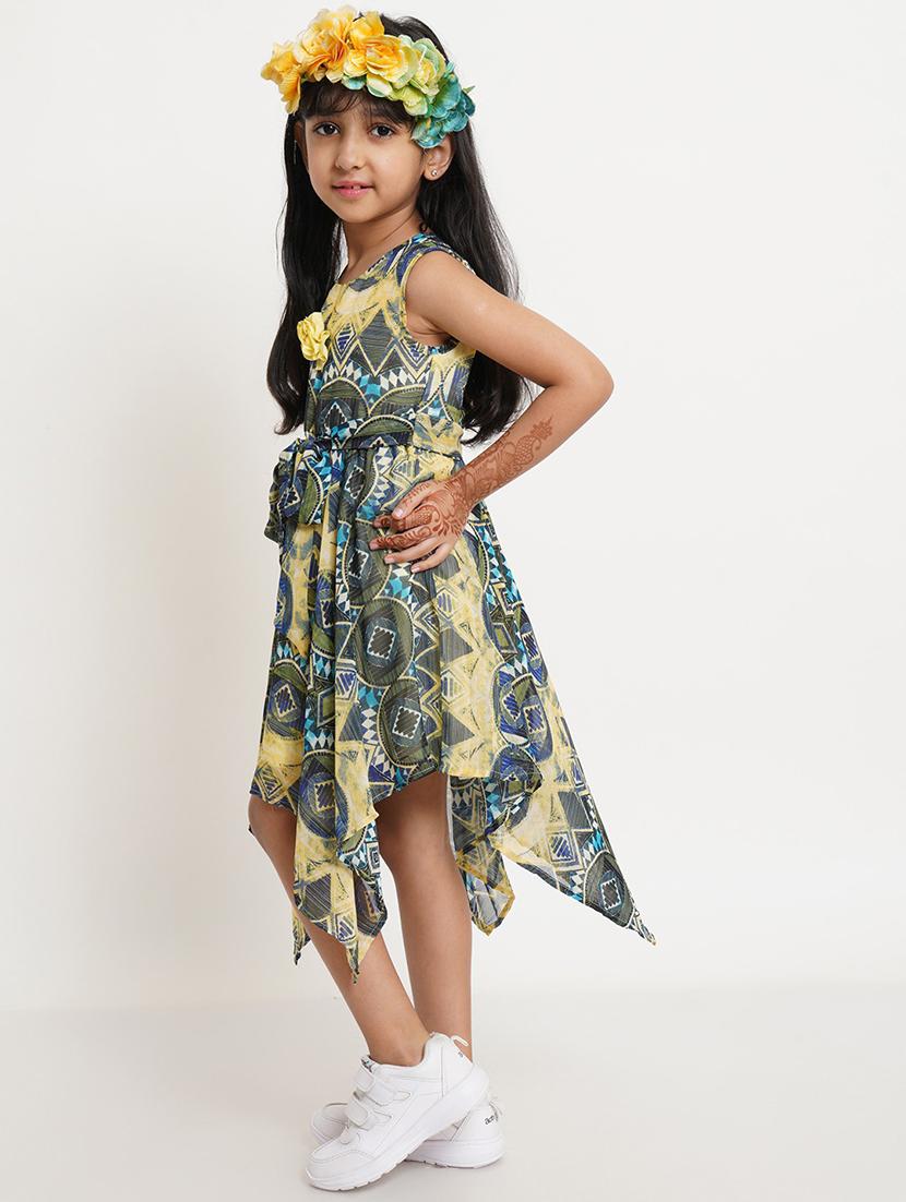 girls round neck sleeveless frock - 19298235 -  Standard Image - 1