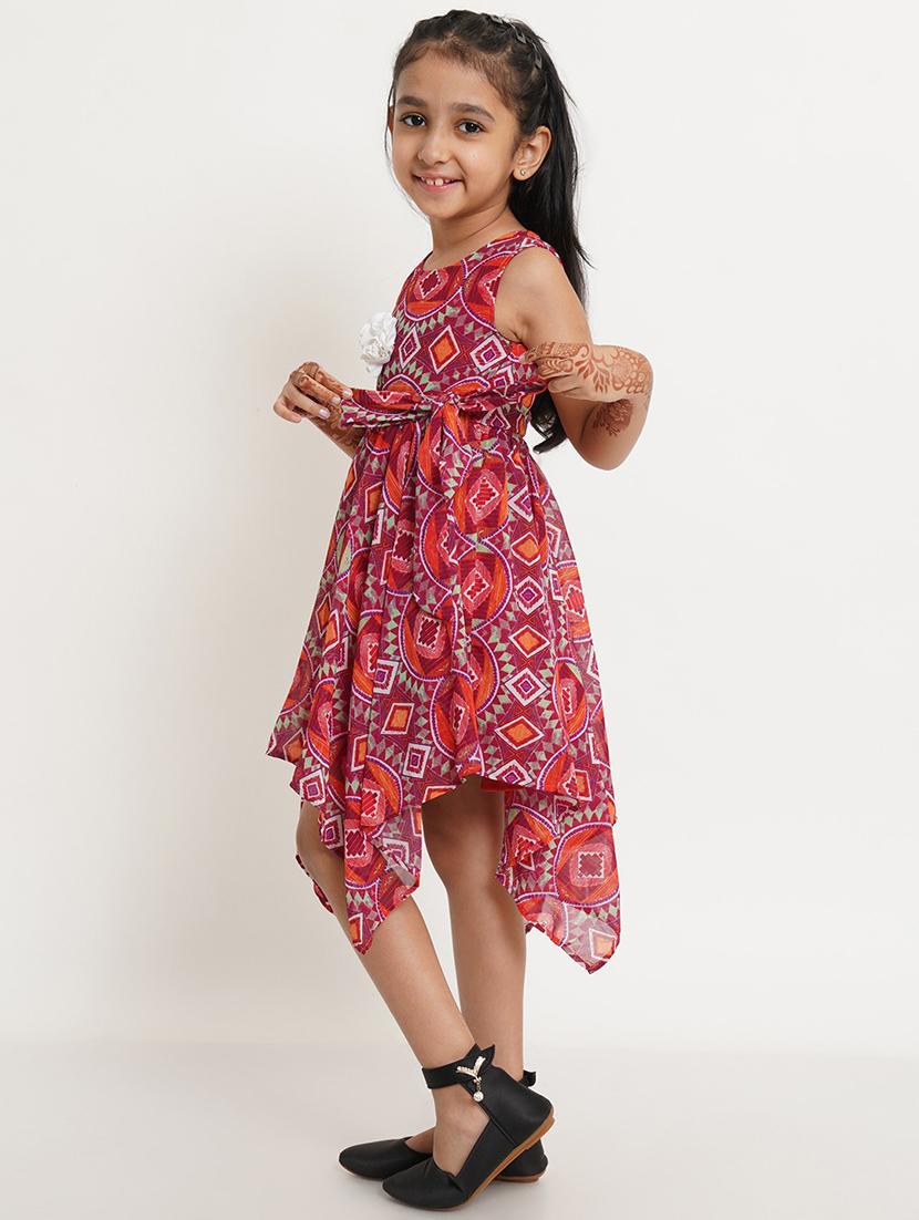 girls round neck sleeveless frock - 19298237 -  Standard Image - 1