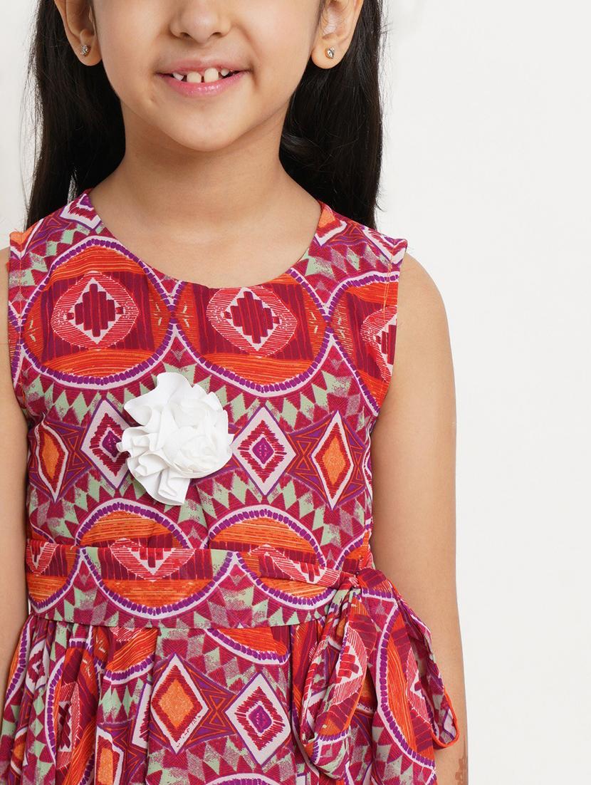 girls round neck sleeveless frock - 19298237 - Standard Image - 4