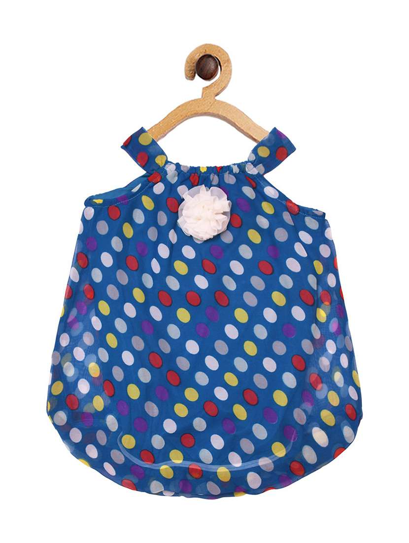 girls round neck sleeveless frock