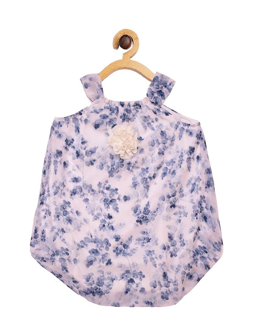 rosewater floral polyester romper