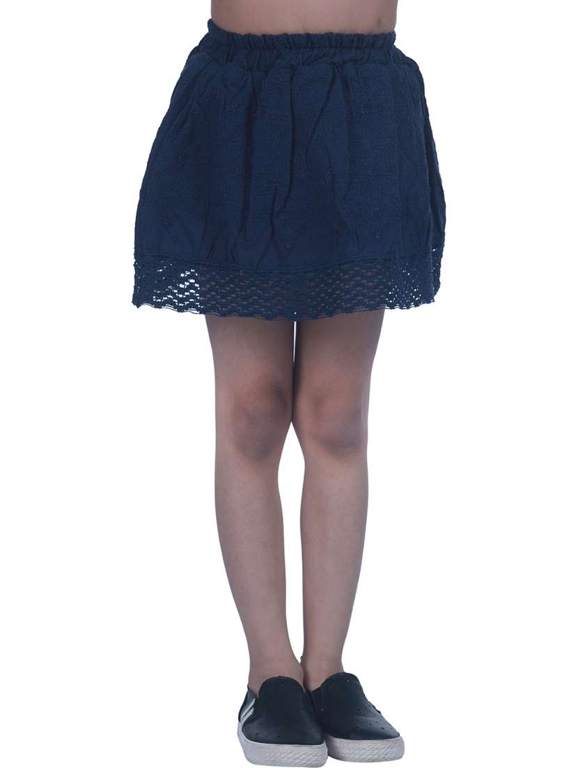 girls solid mini skirt - 19298306 -  Standard Image - 4