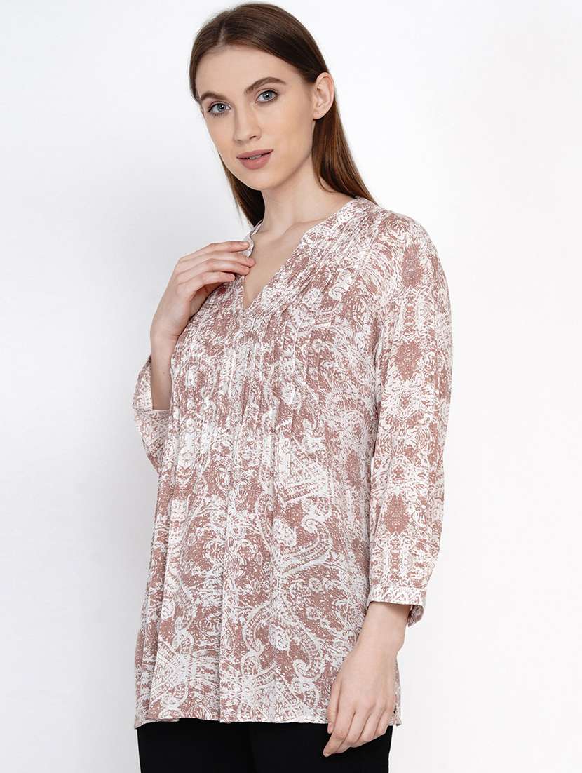 women's straight notch neck top - 19298405 -  Standard Image - 1