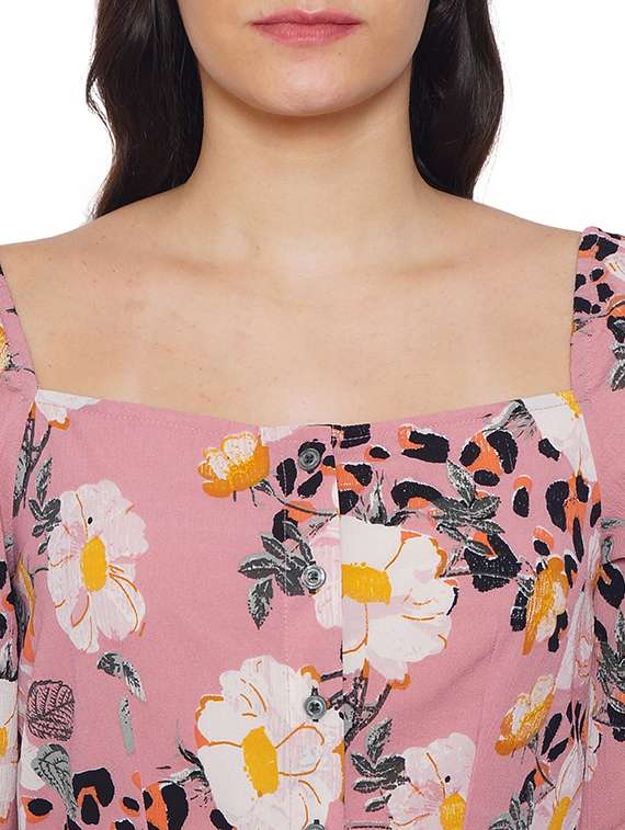 women's crop round neck top - 19298440 - Standard Image - 4
