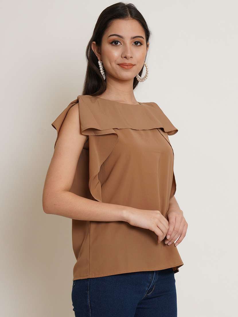 women's layered boat neck top - 19298451 - Standard Image - 1