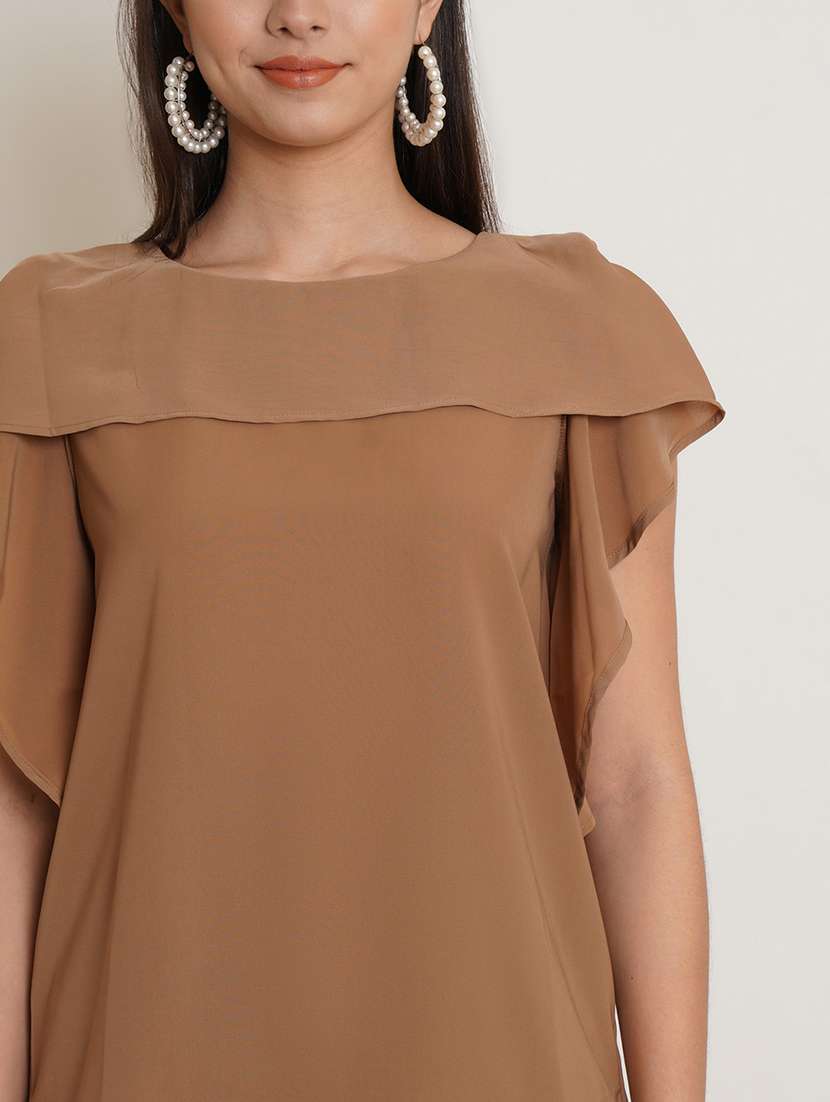 women's layered boat neck top - 19298451 - Standard Image - 4