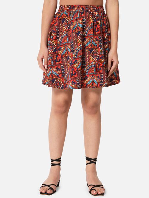 multi color printed skirt - 19298633 - Standard Image - 0