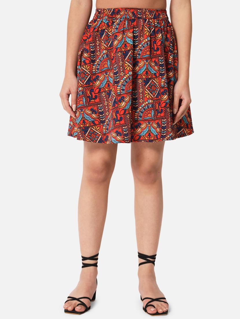 multi color printed skirt - 19298633 - Zoom Image - 0