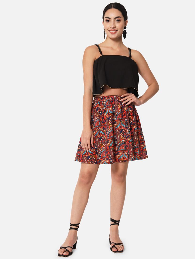 multi color printed skirt - 19298633 - Standard Image - 4