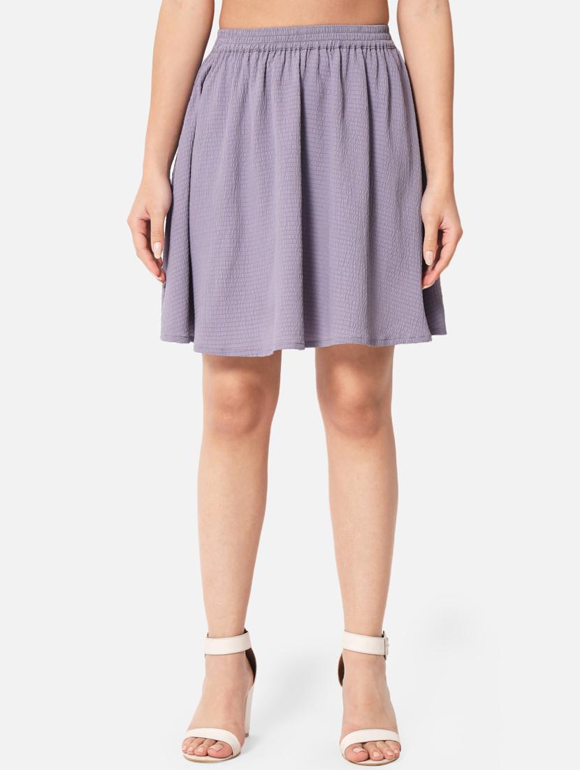 purple self design a-line skirt - 19298640 - Zoom Image - 0