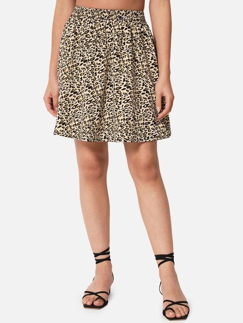 women animal print flared skirt - 19298641 - Standard Image - 0