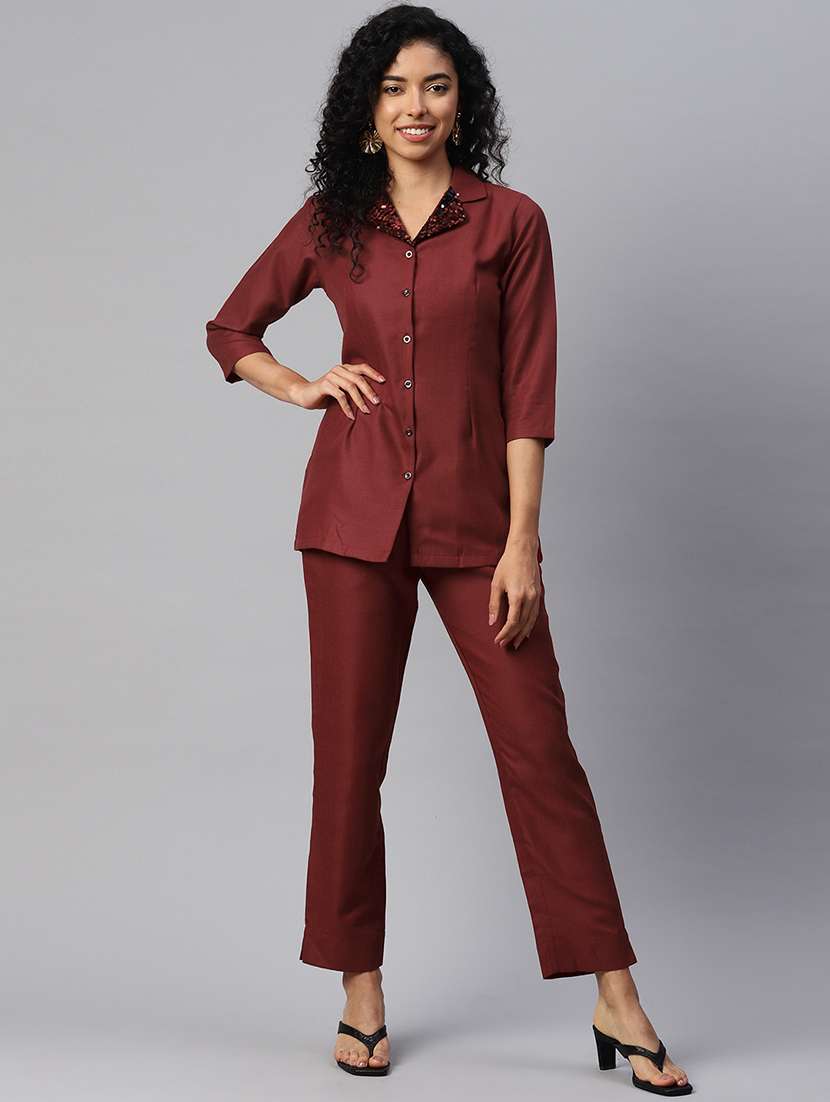 solid top and trouser set