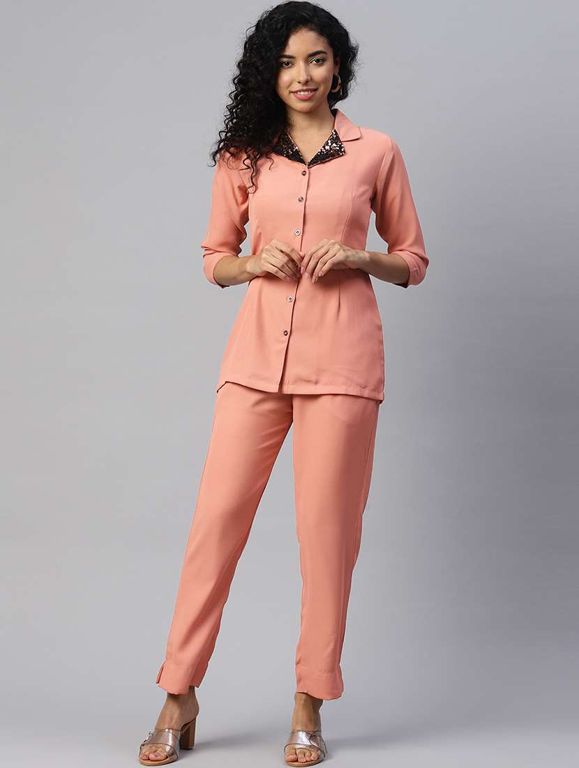 solid top and trouser set