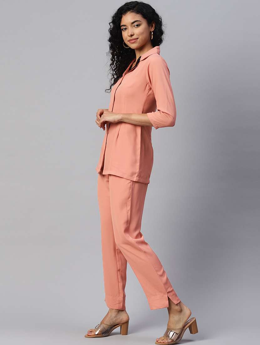solid top and trouser set - 19298808 -  Standard Image - 1