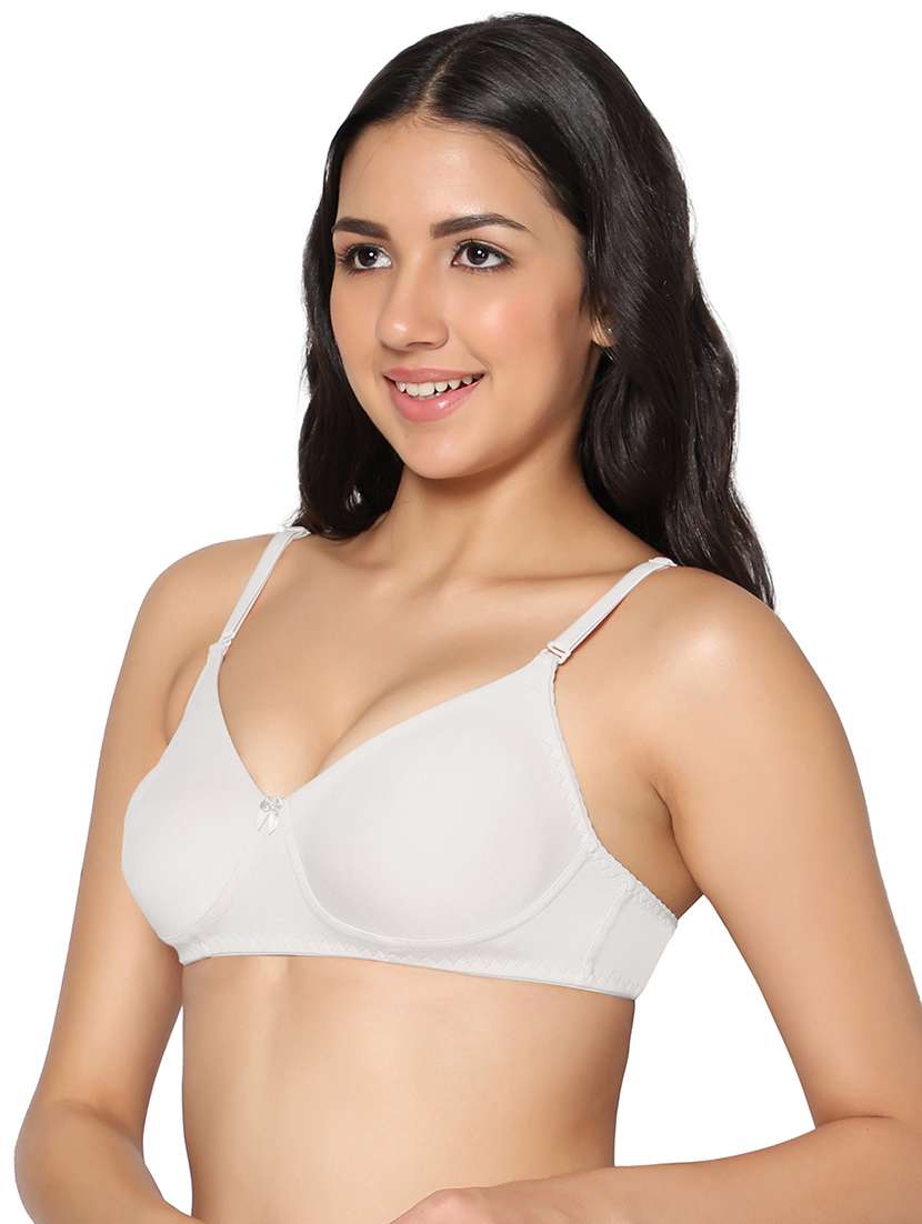 white hosery tshirt bra - 19298889 -  Standard Image - 1