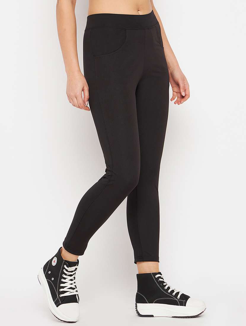 black solid jegging - 19300080 -  Standard Image - 1