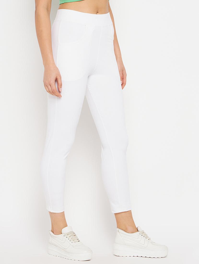 white solid jegging - 19300087 - Standard Image - 1