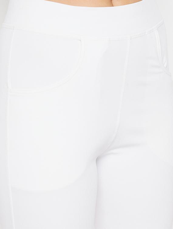 white solid jegging - 19300087 - Standard Image - 4