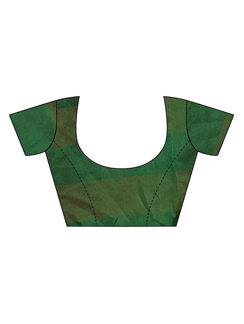contrast bordered woven saree with blouse - 19301116 - Standard Image - 1