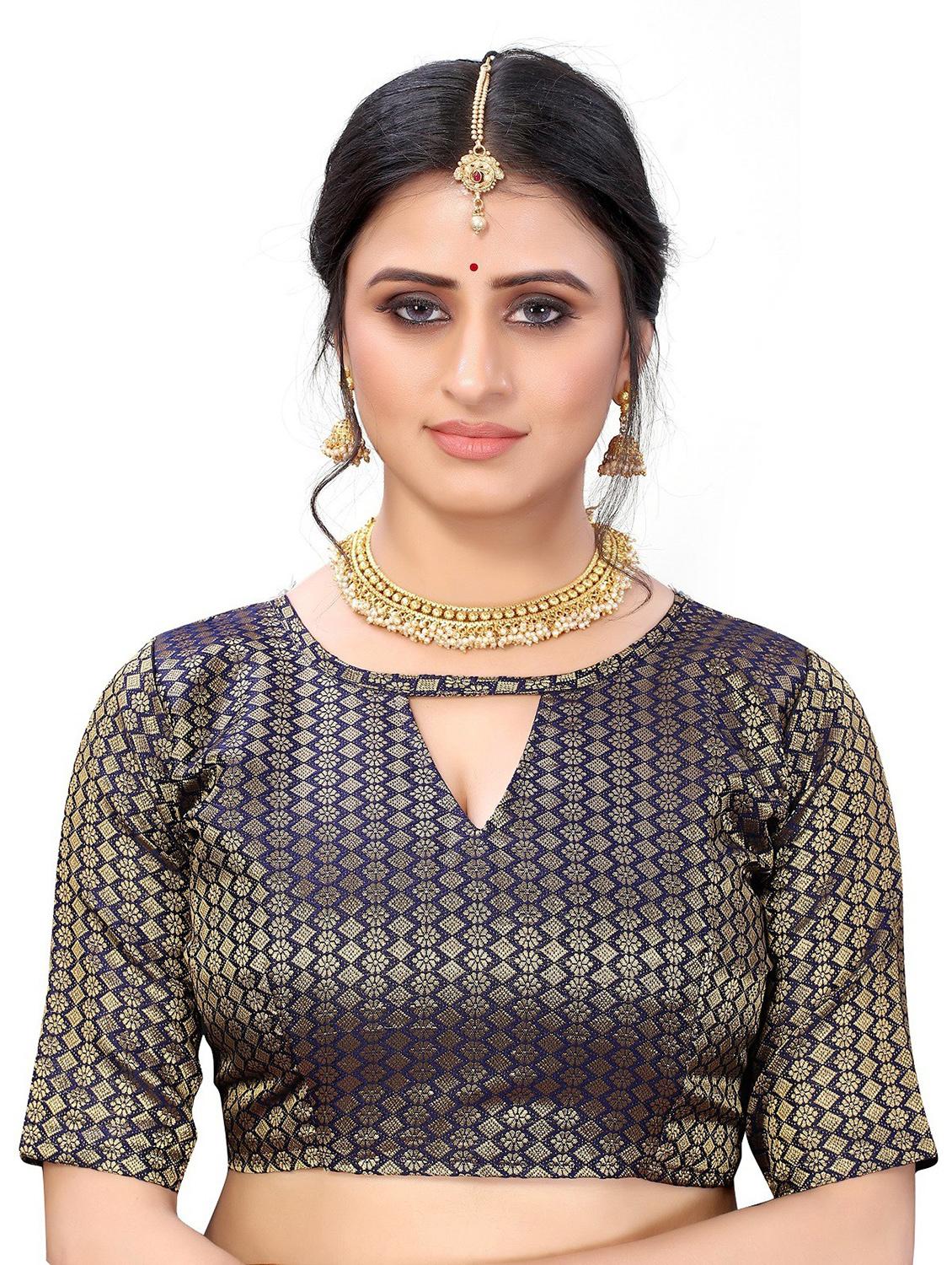 contrast bordered woven saree - 19301140 -  Standard Image - 1