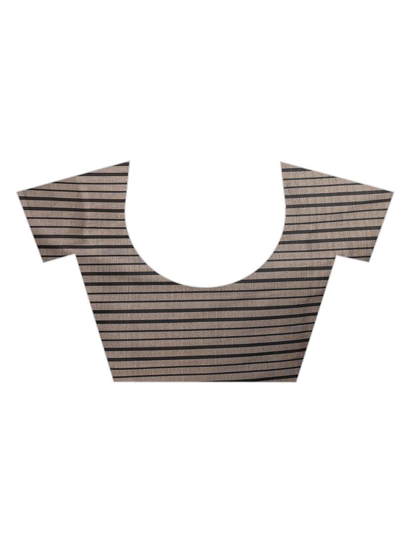contrast bordered woven saree with blouse - 19301243 - Standard Image - 1