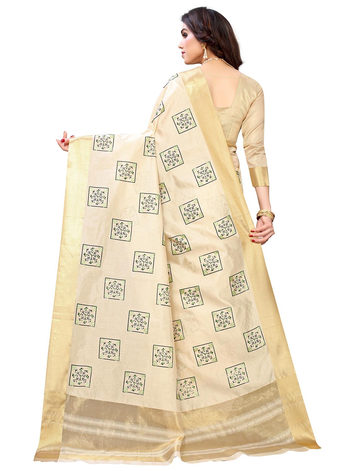 printed baluchari saree with blouse - 19301308 - Standard Image - 1
