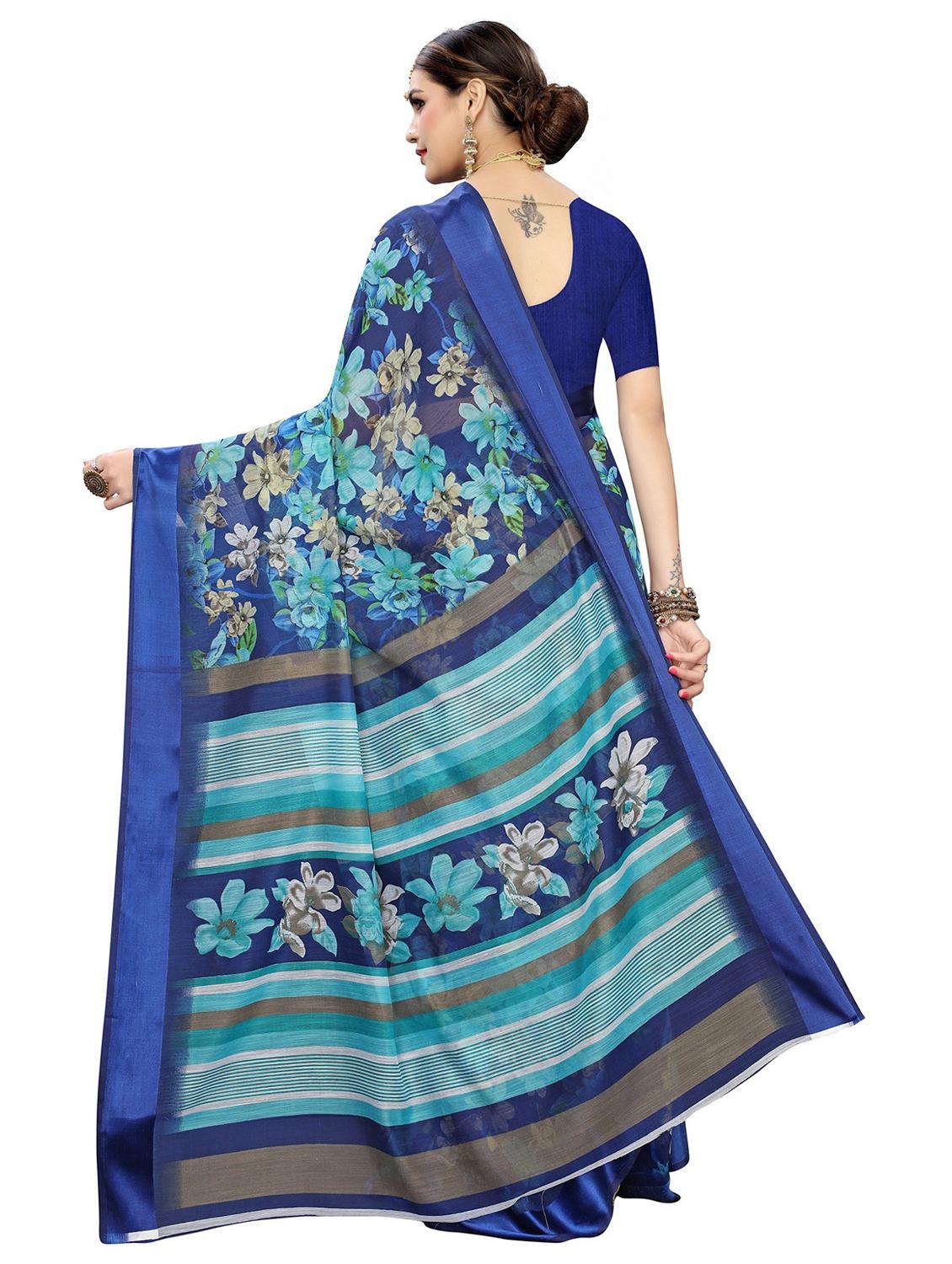 contrast border printed saree - 19301724 - Standard Image - 1