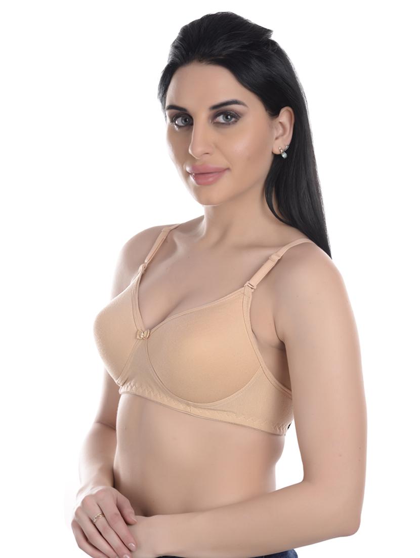 beige nylon regular bra - 19302344 - Standard Image - 1