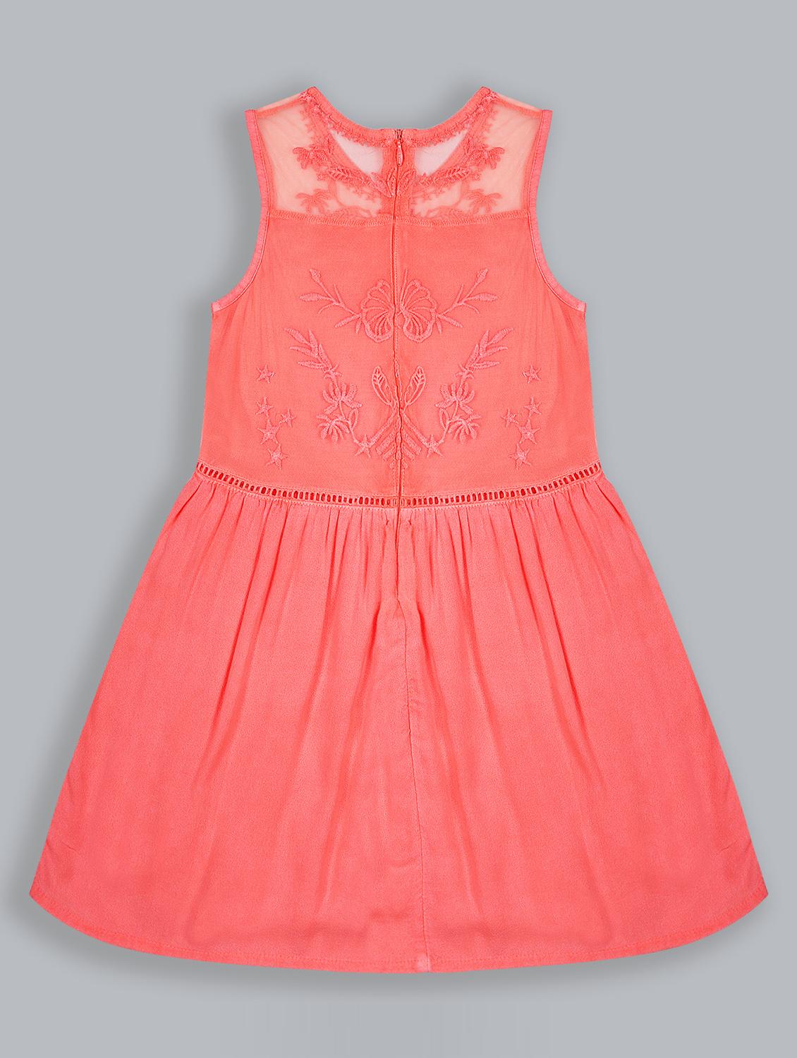 girls self design round neck frock - 19302435 -  Standard Image - 1